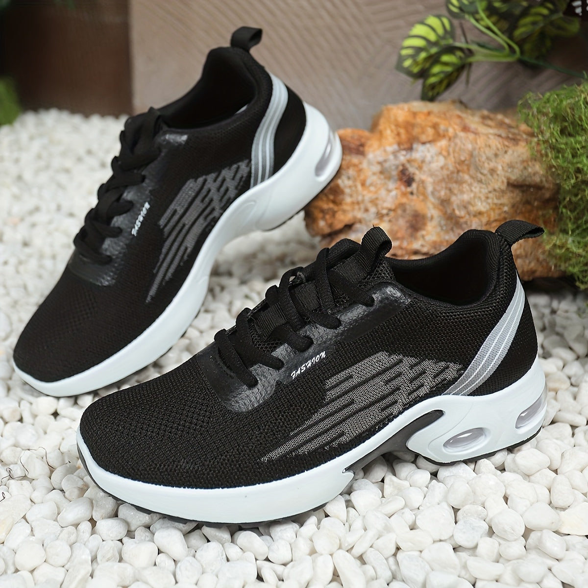 Breathable Mesh Women's Sneakers - Lightweight Soft Sole Lace-Up Low-Top Shoes with Cushioned PVC Sole for Running, Gym, Work & Travel - All-Season Comfort in Black, White, Light Blue, Pink, Grey, Ladies Sneakers, Gym Footwea