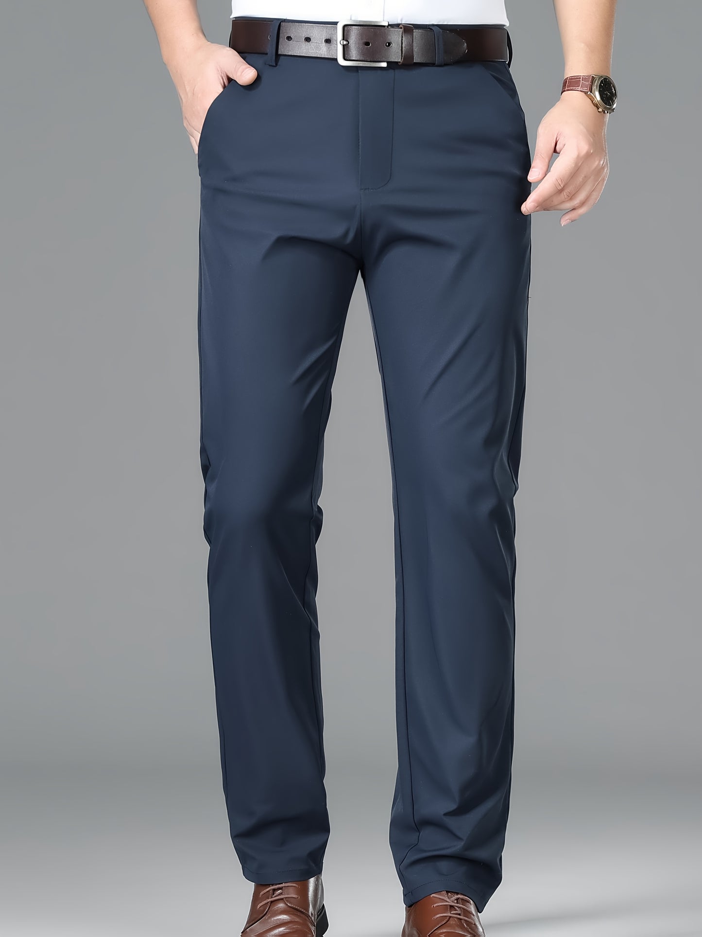 Men'S Business Casual Straight-Leg Pants for Summer