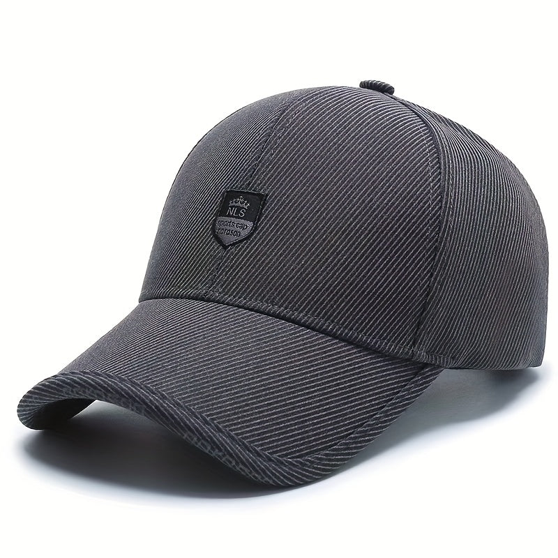 1pc Men'S Baseball Cap, Fantasy Charm Style, Adjustable, Hand Wash, Suitable for Valentine'S Day, Christmas, Spring Festival - Fashionable Versatile Peaked Cap, Suitable for Middle-Aged Peopl