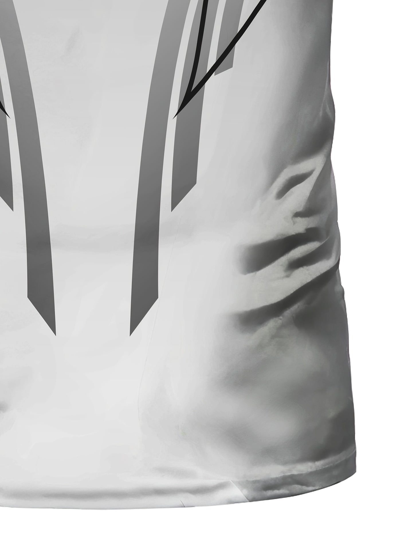 Men'S Slim Fit Breathable T-Shirt with Intricate Black & White Geometric Print - Moisture-Wicking Polyester-Spandex Blend, Machine Washable, Round Neck Short Sleeve for Summer Casual Wear, Gym, Hiking & Outdoor Activities