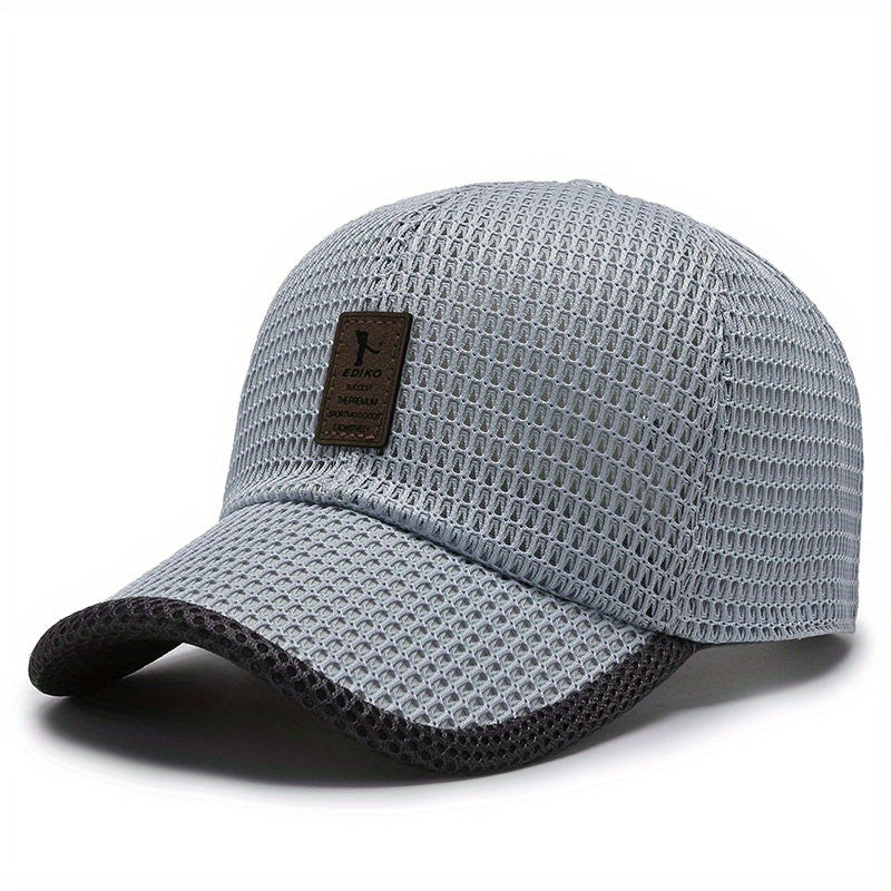 Breathable Mesh Baseball Cap for Men & Women - Adjustable Snapback, Large Eyelet Design for Sun & Fish Protection, Ideal for Outdoor Activities, Casual Wear Cap|Breathable Mesh Cap|Wide Brim Ha