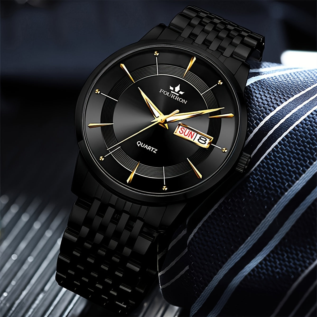 A New Stainless Steel Men's Quartz Watch With A Calendar And Luminous Function, A Fashionable Wristwatch, A Gift For Relatives And Friends' Birthdays Or Holidays, A Brand With An Electronic Movement, A Fully Automatic Busines