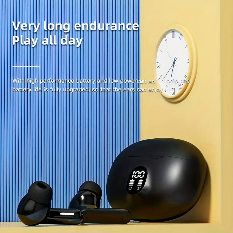 Wireless Earphones, True Wireless Earphones, LED Power Display, with Wireless Charging Box, Anti-Drop Sports Earphones, In-Ear Earphones with Microphone, Suitable for Smartphones, Laptops, TVs, Computers, Sports, Men And Wome