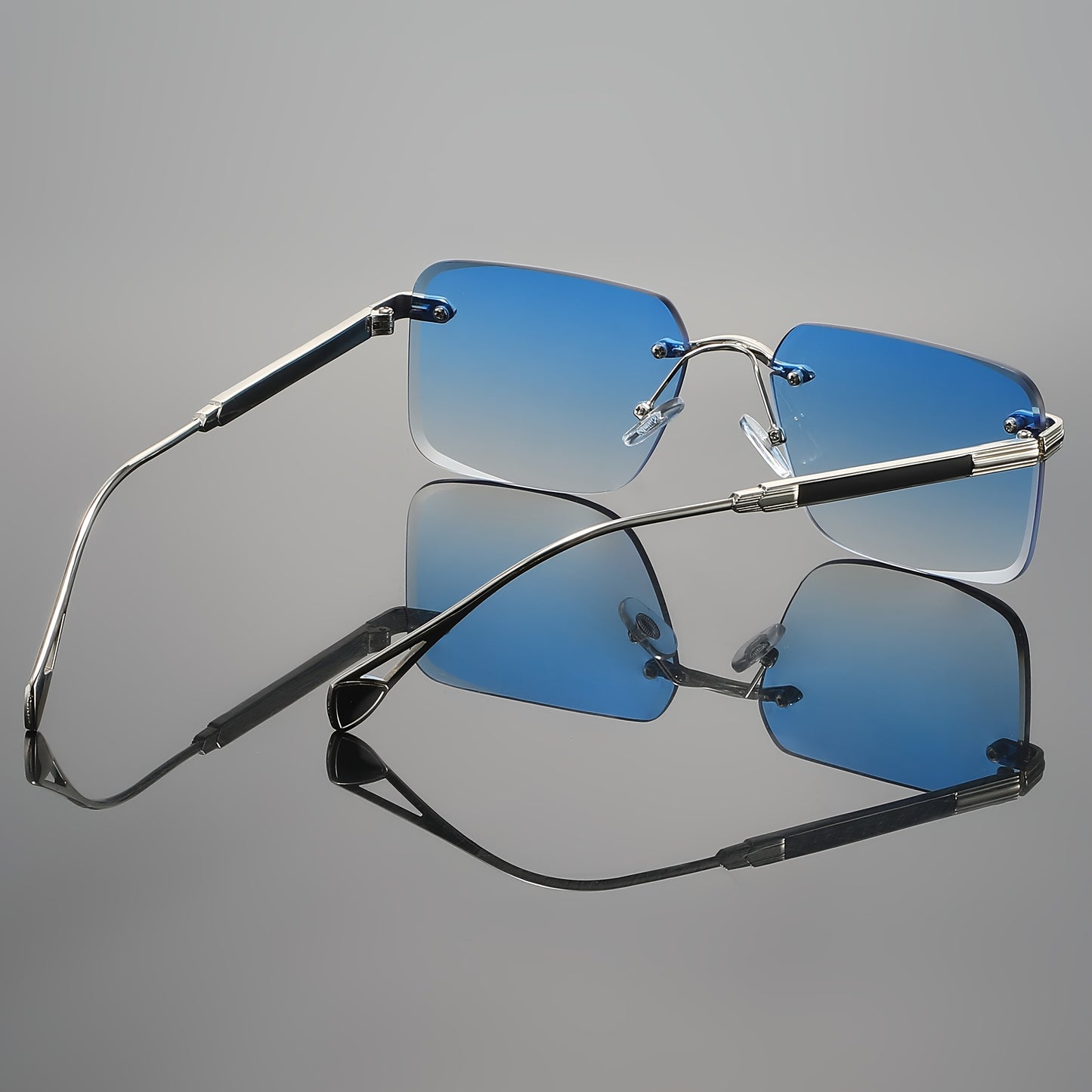 Unisex Classic Trendy Frameless Sunglasses for Outdoor Driving, Fishing,, Party, Travel, and Business Fashion Eyewear