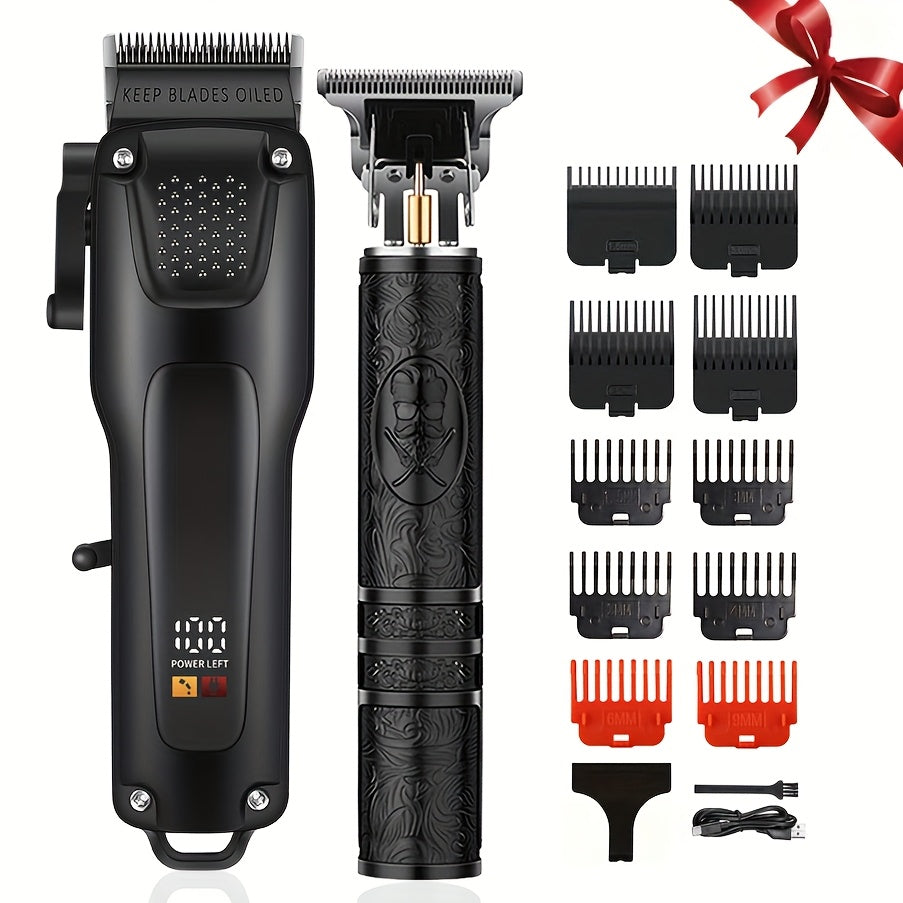 Men's Electric Hair Clipper USB Rechargeable Hair Clipper Beard Trimmer Professional Cordless Hair Cutting Machine Holiday Gift Father's Day Gift