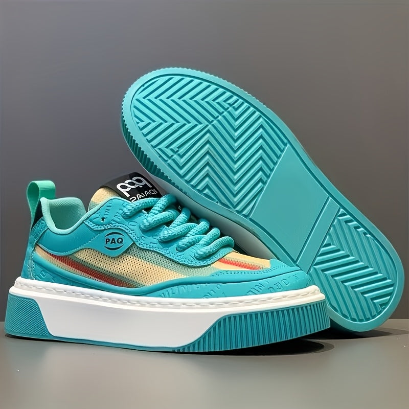 Men's Low-Top Sneakers - All-Season Cushioned Shoes with Shock-Absorbing PVC Sole & Breathable Fabric Lining, White PU Upper - Lightweight Sneakers for Gym, Casual, Casual Attire - Lace-Up Design for Secure Fit, Gym Footwear,