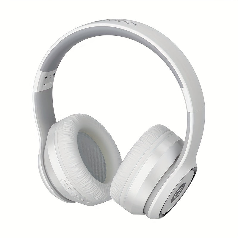 ASUS over-ear wireless headphones with microphone, foldable, long battery life, includes 3.5mm audio cable for PC connection, wireless compatibility with Android and iOS.