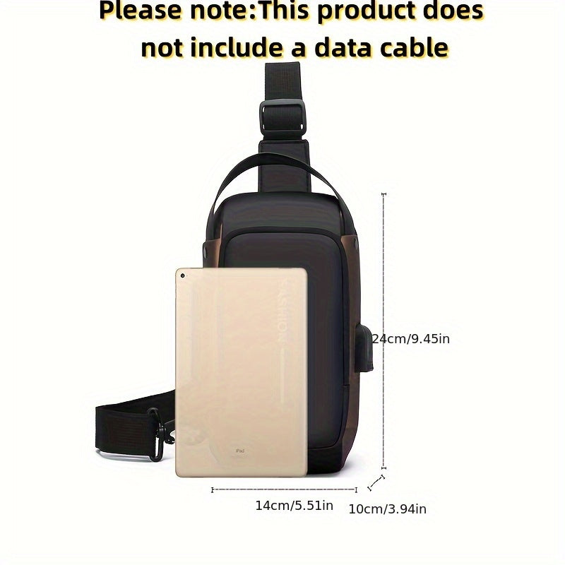 Men'S Crossbody Bag with Password Lock, Anti-Theft Chest Bag, Trendy Casual Sports Shoulder Bag, Large Capacity Crossbody Men'S Bag, Daily Commuting Shoulder Bag