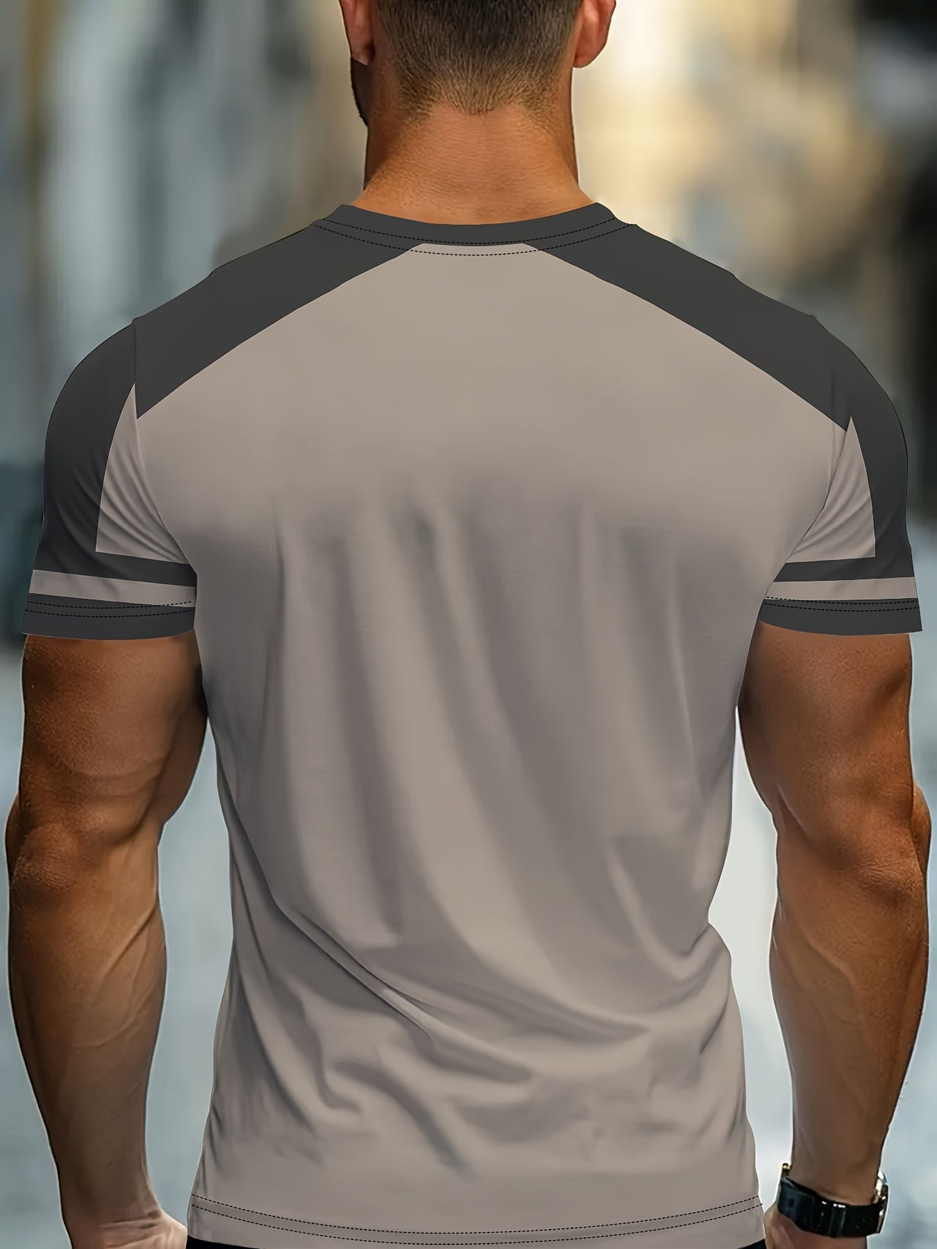 Men's 3D Print Graphic Short Sleeve T-Shirt - Casual Round Neck Regular Fit Tee with Random Unique Design, Machine Washable for Casual Attire, Modern Print Shirt, Durable Casualwear, Comfortable Fabric, Weekend Clothing, Tren