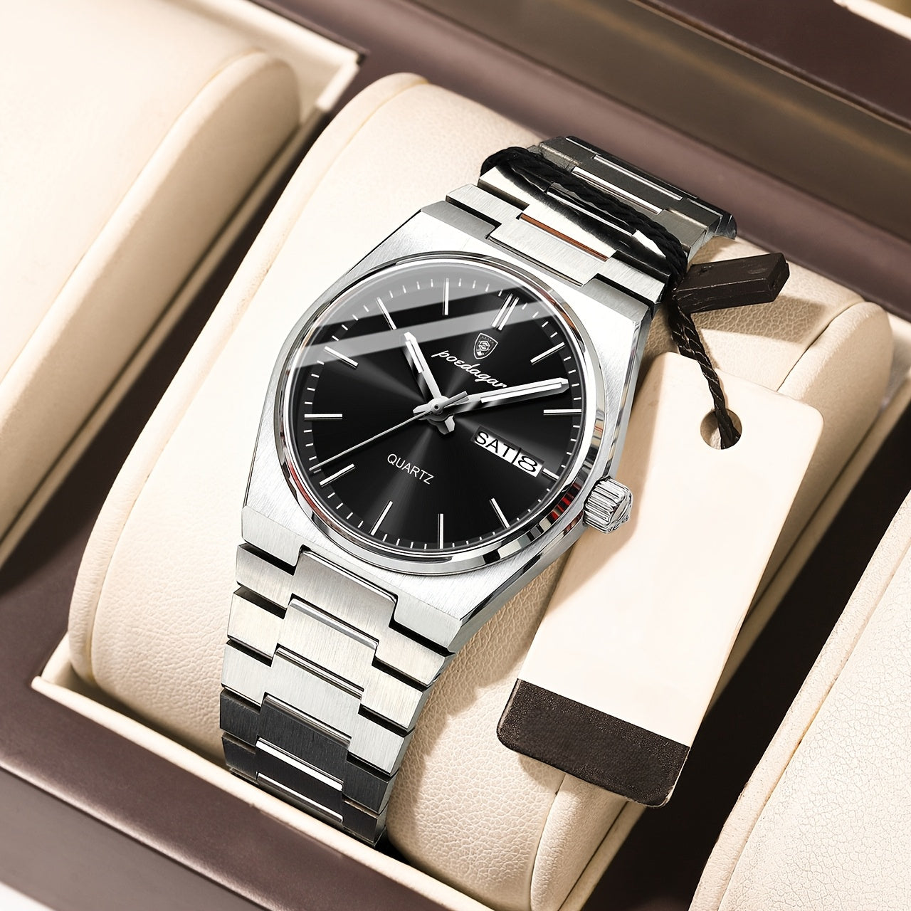 Brand Luxury Women's Business Watch Fashion Double Calendar Quartz Watch, Women's Gift Holiday Gift