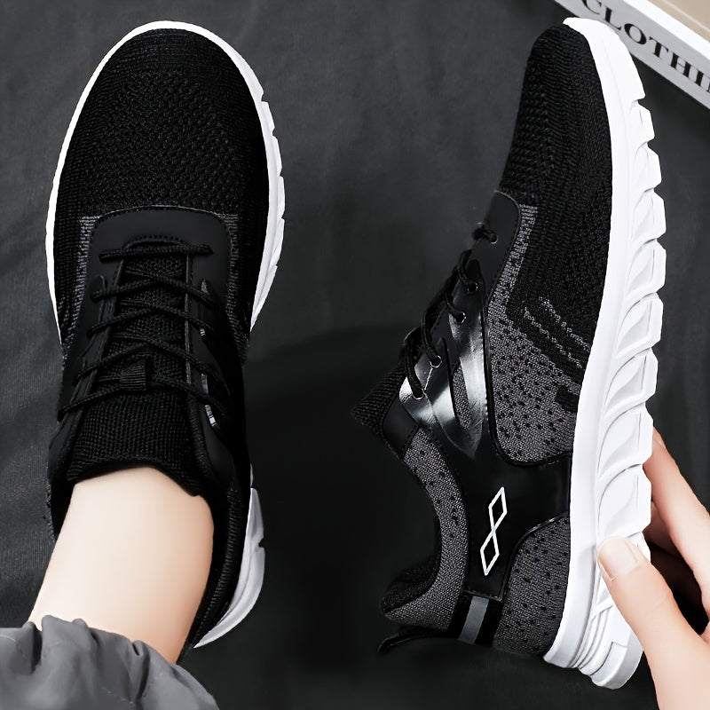 Men's Spring Collection Athletic Footwear - Breathable Mesh, Lace-Up, Fashionable for Outdoor Activities & Daily Use