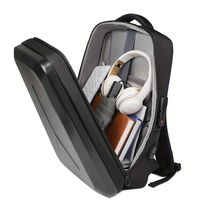 Business Backpack New Style High-grade Three-dimensional Hard Shell Men's Backpack Multi-function Large-capacity Computer Bag Leisure Anti-theft Commuter Backpack