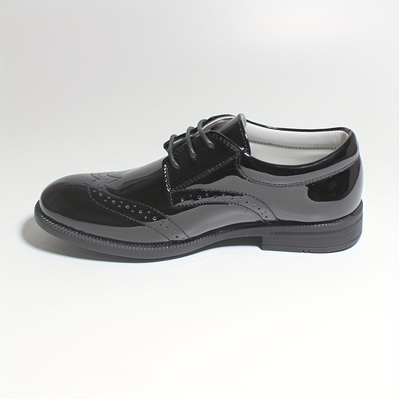 Boys Shoes Brogue Formal Classic Footwear Boys Oxford Shoes Classic Oxfords Wingtip Dress Shoes Round Toe Shoes