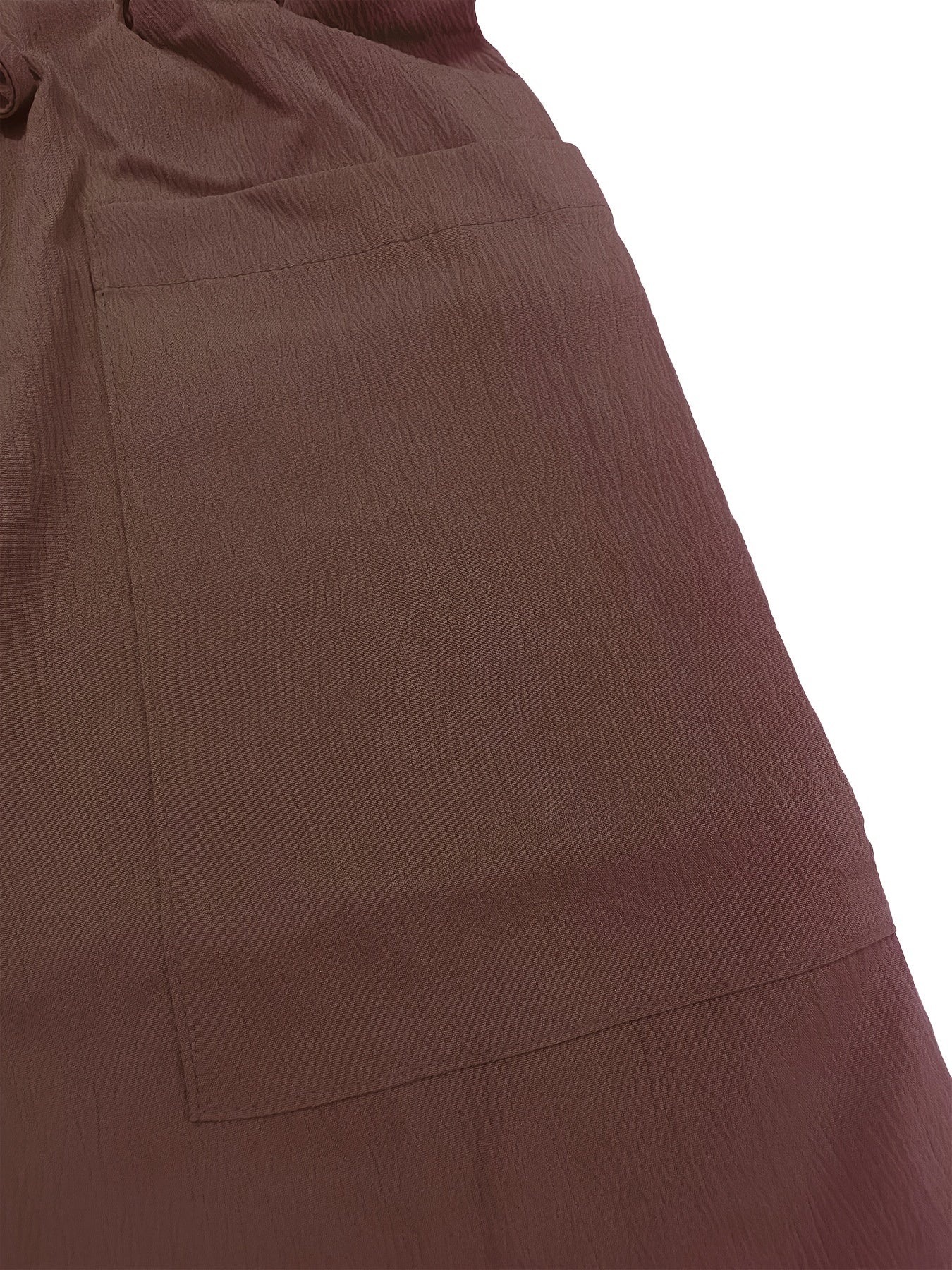 Women's Beige Cargo Shorts - Casual & Stylish, Solid Color with Drawstring Waist and Pockets, Polyester Blend, Machine Washable, All-Season Comfort