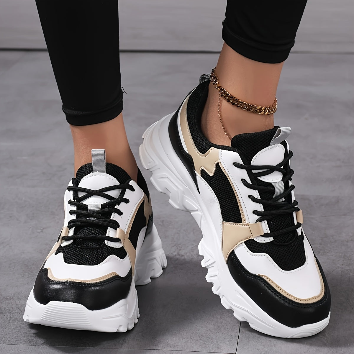 Lumirest Women'S Sports Shoes, Lightweight And Stylish, Casual And Fashionable Women'S Shoes, Lace-Up And Comfortable Outdoor Walking Shoes, Women'S Running Shoes, Non-Slip And Wear-Resistant Thick Soles