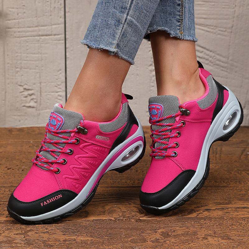 Women'S Athletic Sneakers, Thick Sole Soft Sole Fashion Outdoor Hiking Non-slip Casual Walking Shoes