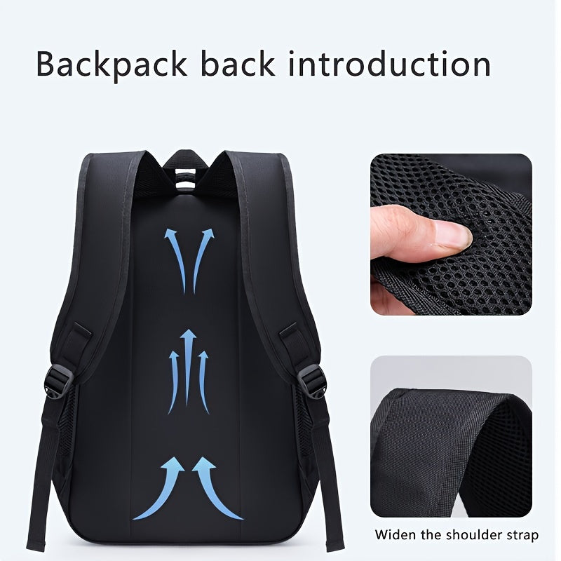 Men'S & Women'S Versatile Lightweight Backpack - Large Capacity, Durable Oxford Fabric, Adjustable Shoulder Straps, Ideal for School, Travel, Daily Commute, Sports, and Fitness, Casual Daypack|Minimalist Backpack|Durable Oxfo