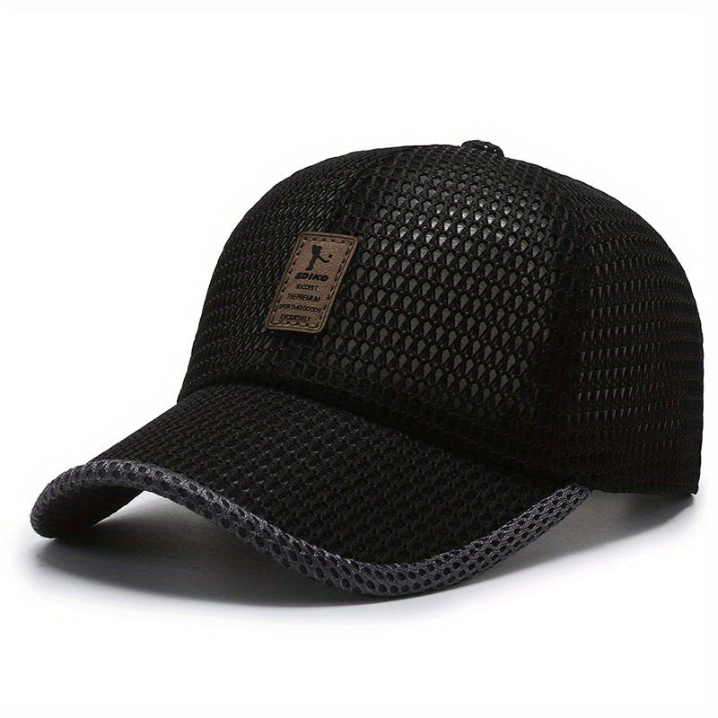 Breathable Mesh Baseball Cap for Men & Women - Adjustable Snapback, Large Eyelet Design for Sun & Fish Protection, Ideal for Outdoor Activities, Casual Wear Cap|Breathable Mesh Cap|Wide Brim Ha