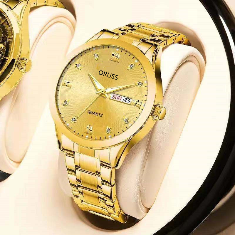 1pc Men's Round Luminous Quartz Watch, Wristwatch