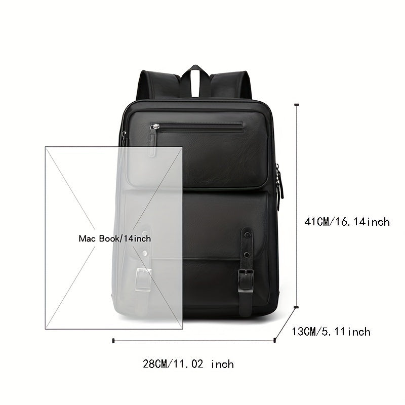 Men'S Simple Large Capacity Business Travel Backpack, Material, Daily Commute Sports Casual Computer Bag for College Students