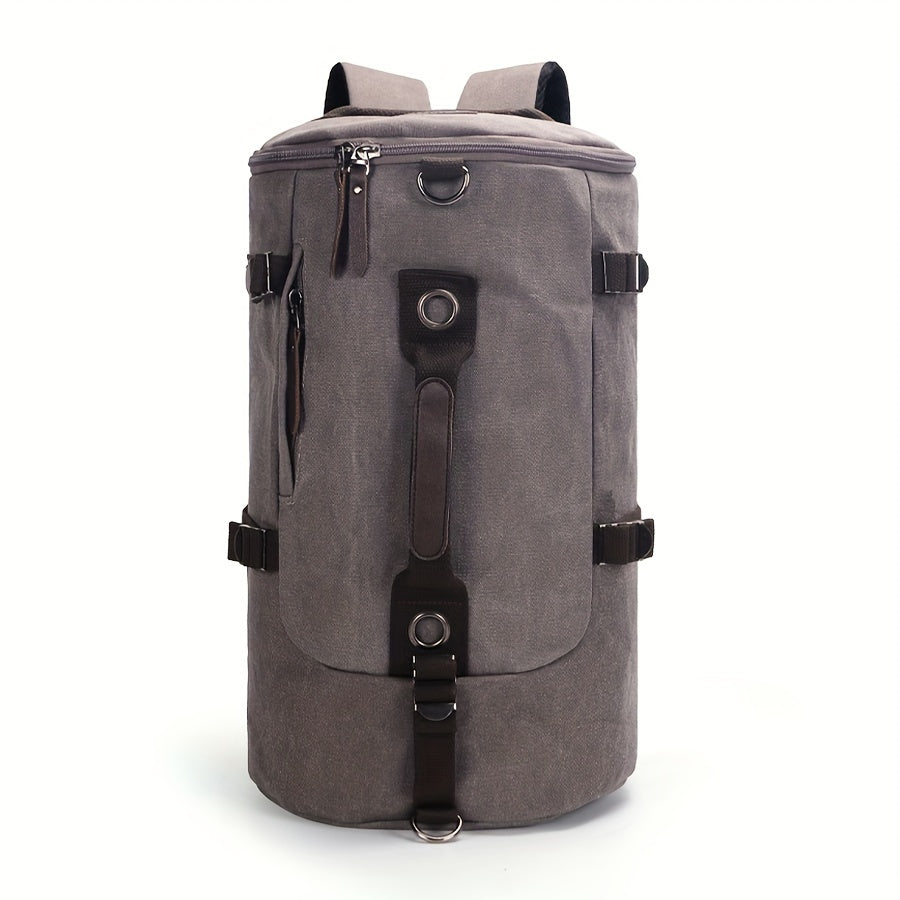 Men's Large Capacity Travel Backpack - Heavy-Duty Backpack with Multiple Compartments, Padded Shoulder Straps & Secure Buckles - Brown Backpack for Business, School, Backpacking - Urban Streetstyle Daypack