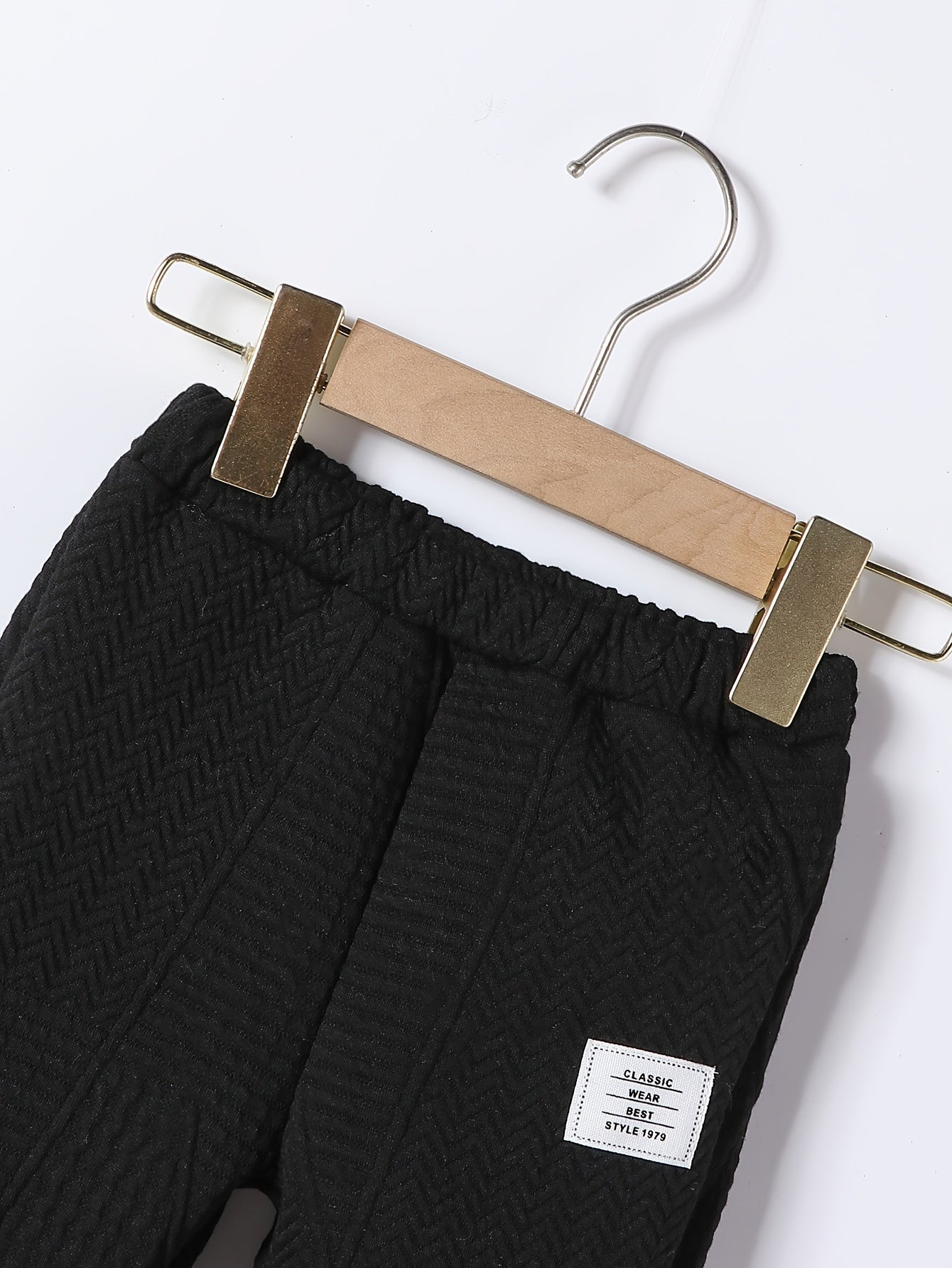 3pcs Set for Boys: New Autumn Shoulder Button Plain Round Neck Sweater, Trousers and Crossbody Bag, Casual and Fashionable Three-piece Set