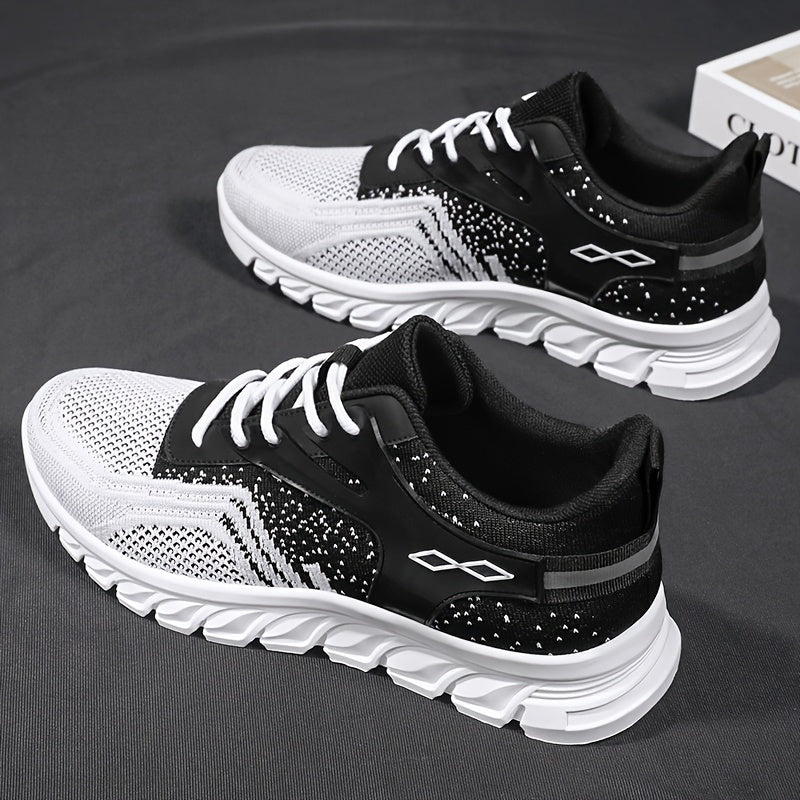 Men's Spring Collection Athletic Footwear - Breathable Mesh, Lace-Up, Fashionable for Outdoor Activities & Daily Use