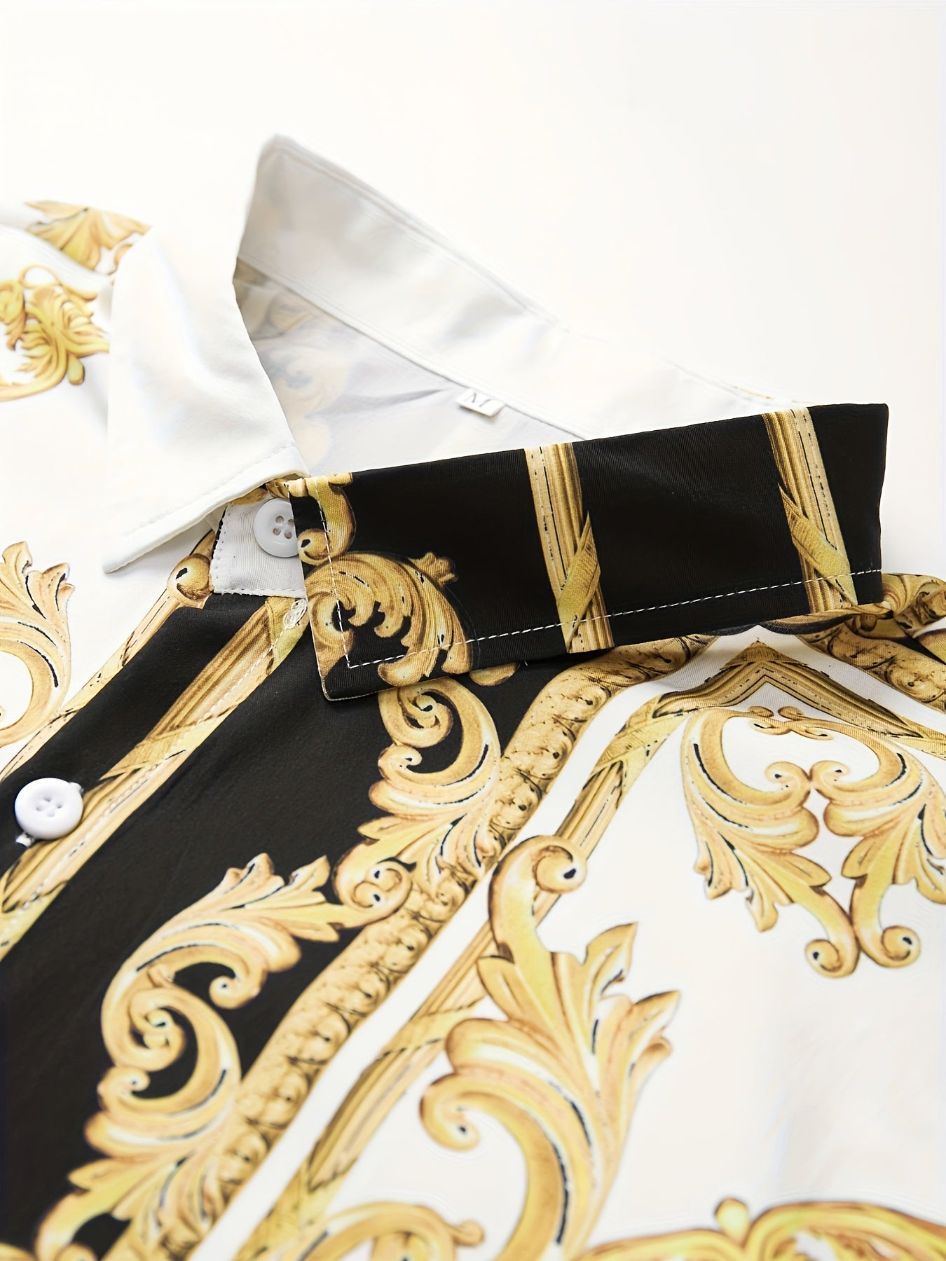 Men's Hawaiian Print Short Sleeve Shorts Shirt Set Loose Two-Piece
