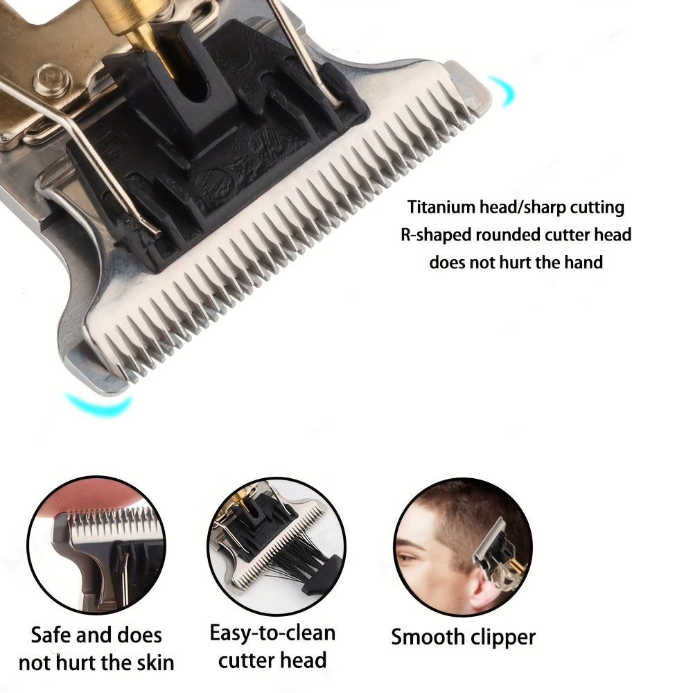 Men's Electric Hair Clipper USB Rechargeable Hair Clipper Beard Trimmer Professional Cordless Hair Cutting Machine Holiday Gift Father's Day Gift