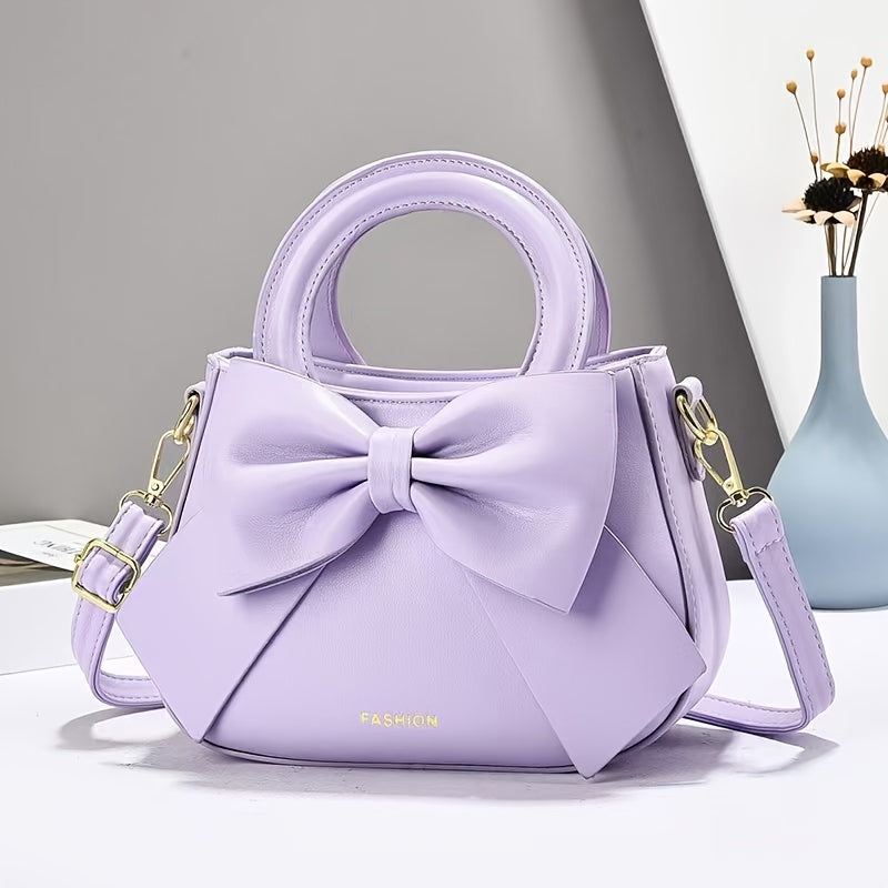 Large Capacity Practical Crossbody Women'S Bag 2025 New Commuting Versatile Cute Elegant Bow Design Fashionable Lightweight Fresh Street Outing Essential Shoulder Bag