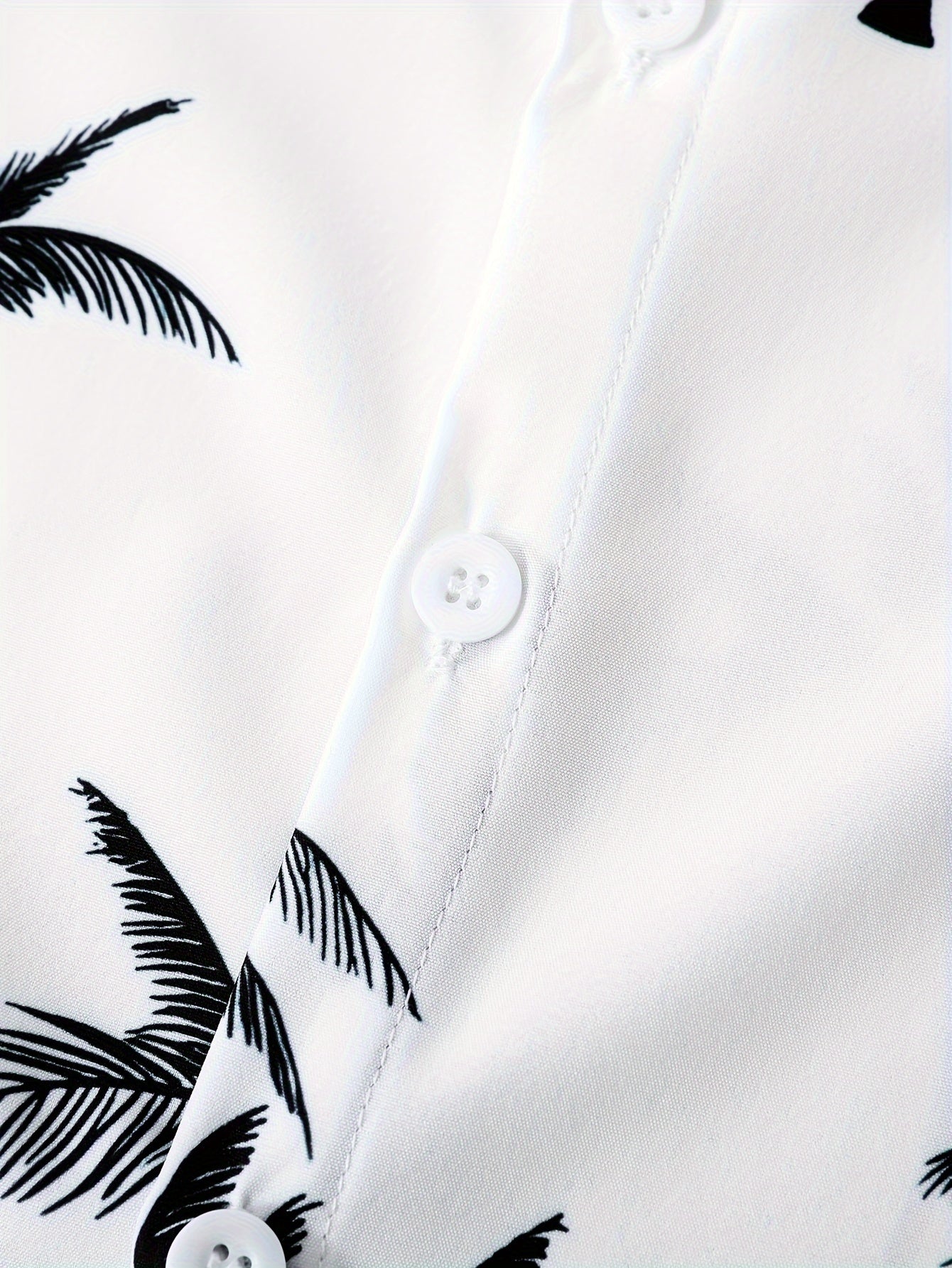 2pcs Boys Casual Coconut Tree Graphic Print Short Sleeve Lapel Shirt & Shorts Set, Comfy Summer Boys Clothing For Daily & Outdoor Wear