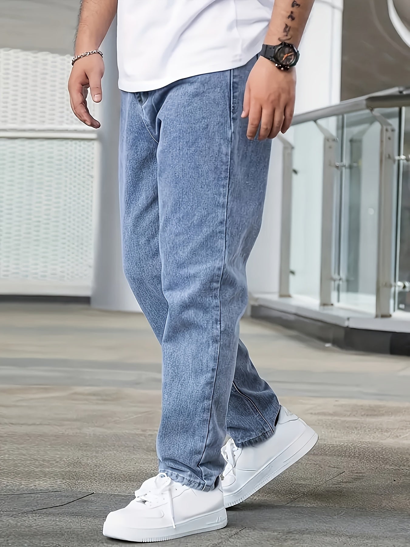 Men'S Classic Straight Leg Jeans - Cotton Blend, Relaxed Fit, All-Season Comfort, Casual Non-Stretch Jeans with Two Front Pockets, Allseason Jeans | Casual Straight Leg Jeans | Comfortable Fit Jeans