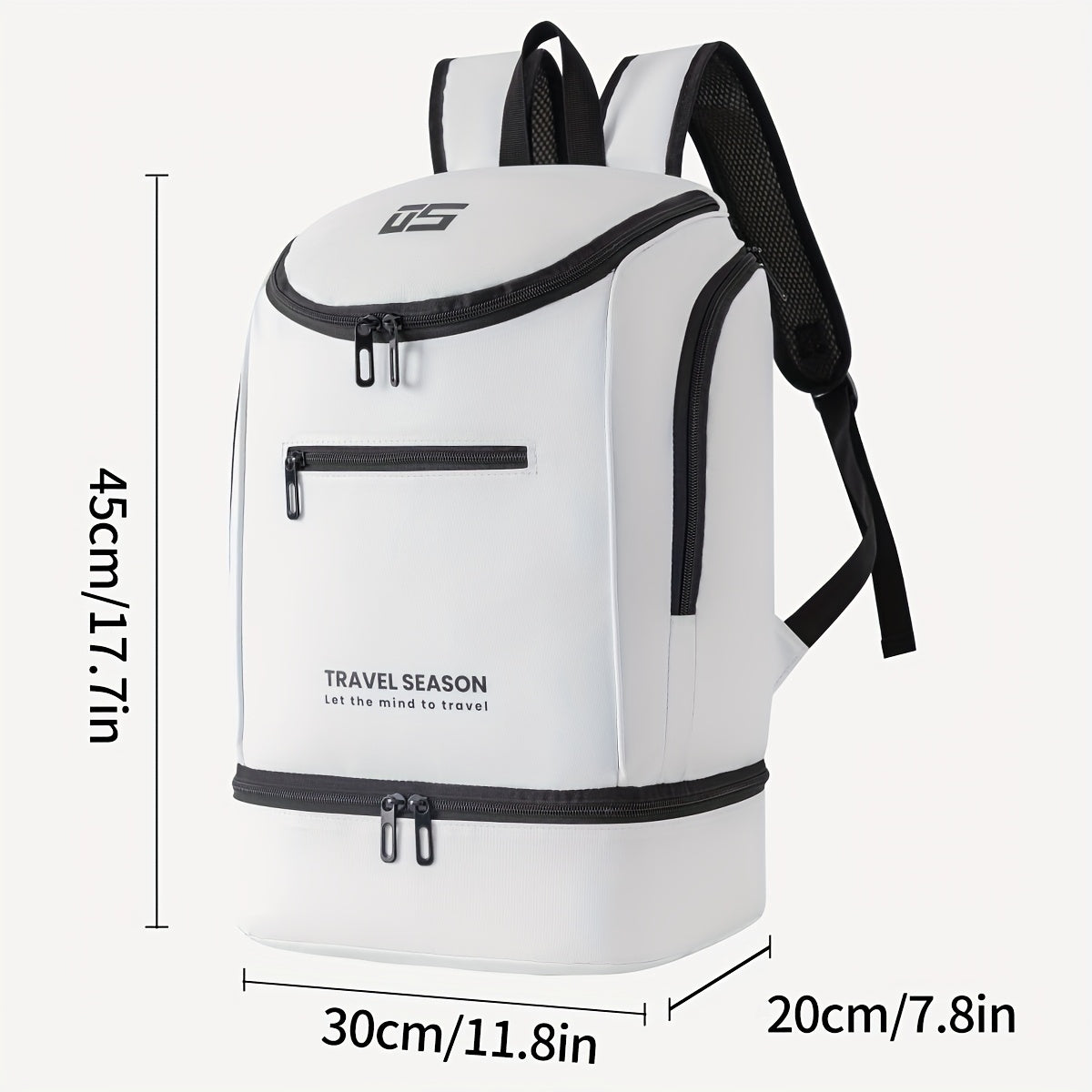 TRAVEL SEASON Large Capacity Sports Backpack - Durable Polyester, Wet/Dry Separation, Multi-Compartment Gym Tote Bag for Men and Women, Travel Backpack