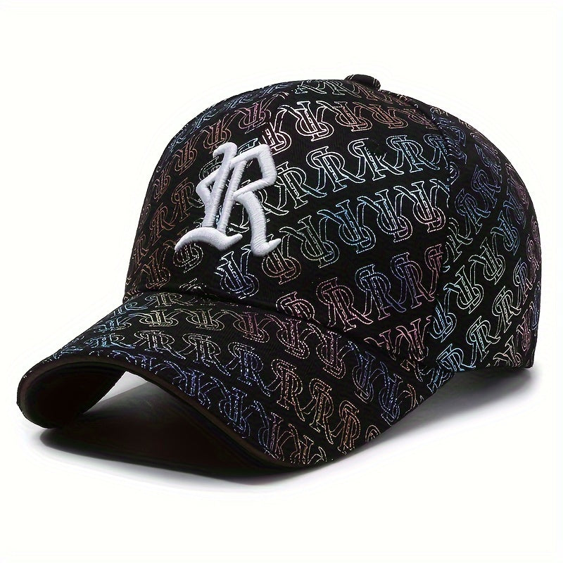 Men's Funky Embroidery Baseball Cap, Seasonable Casual Stylish High-End Baseball Cap With Adjustable Strap For Men And Women