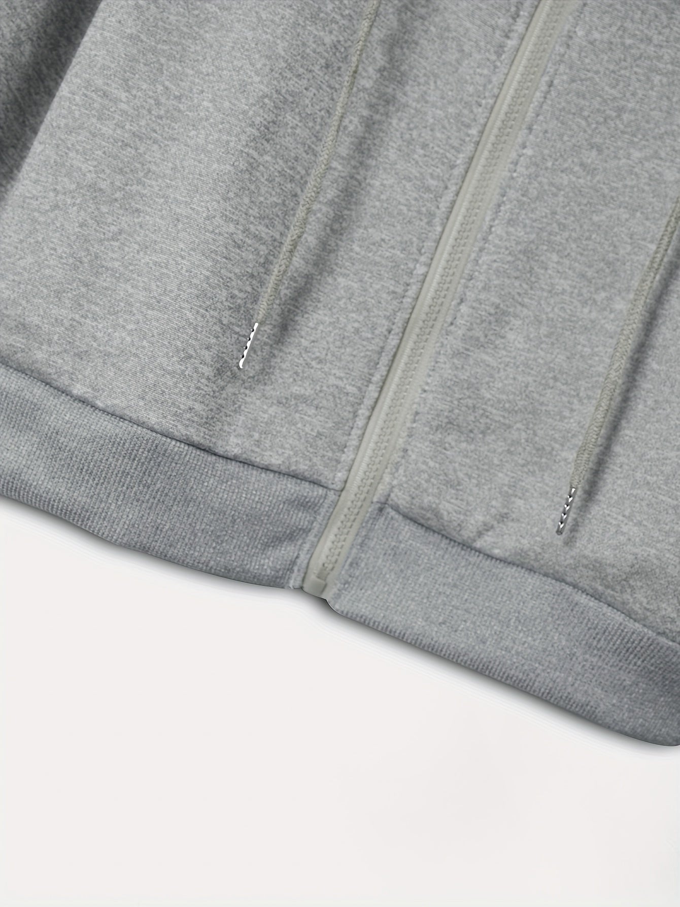 Zip Up Cropped Drawstring Hoodie, Casual Long Sleeve Sweatshirt For Spring & Fall, Women's Clothing