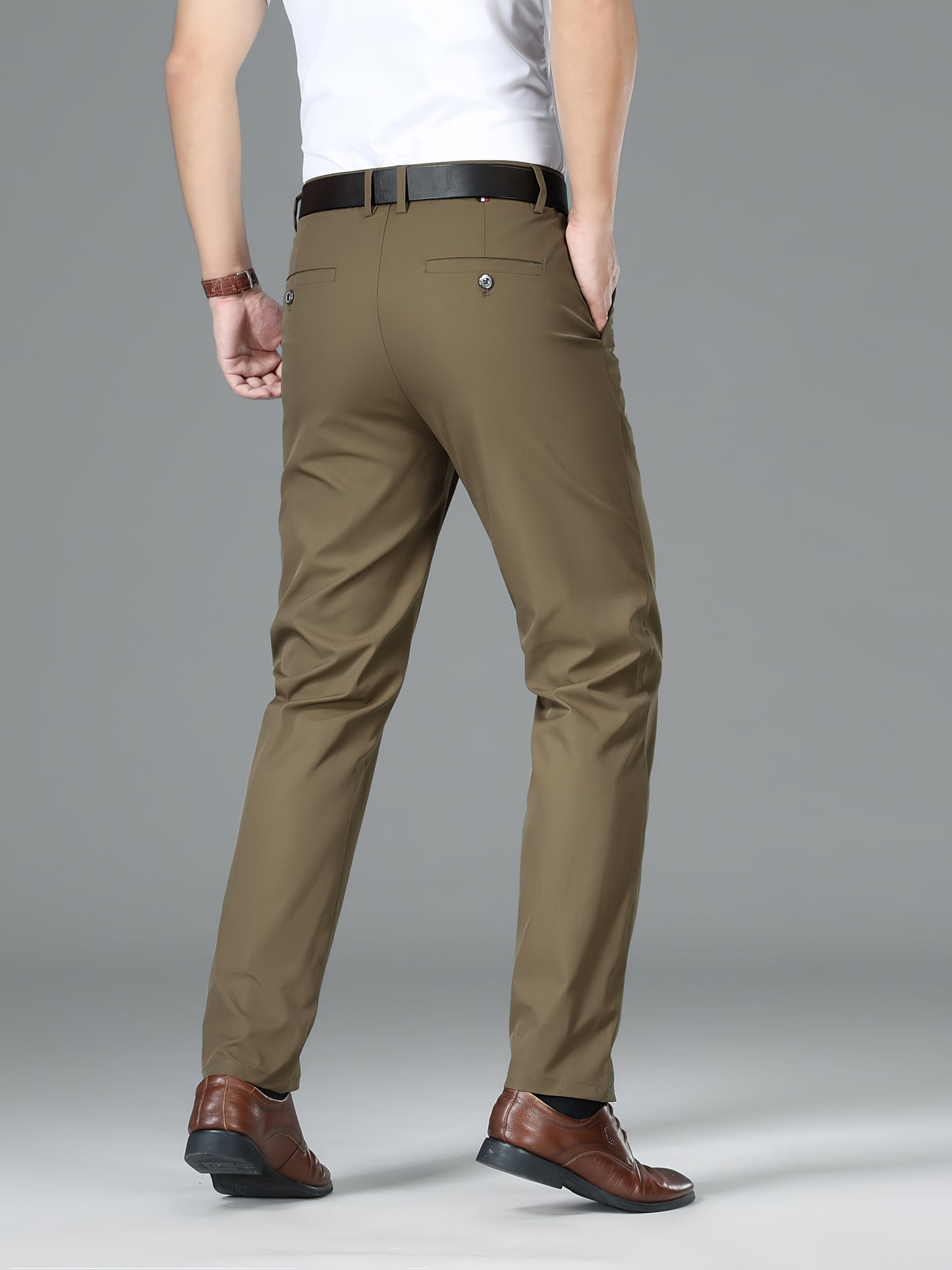 Men'S Business Casual Straight-Leg Pants for Summer