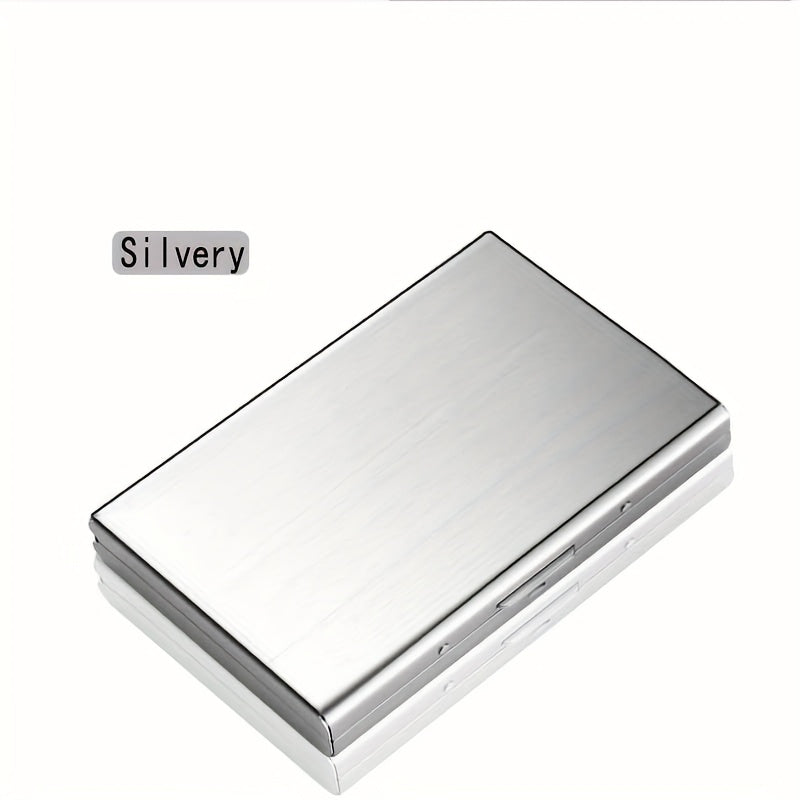 Premium Stainless Steel RFID Blocking Card Holder for Men – Sleek Black Metal Wallet with Multiple Compartments, Perfect Father’s Day Gift for Dad, Secure Card Storage | Polished Finish | Metallic Construction