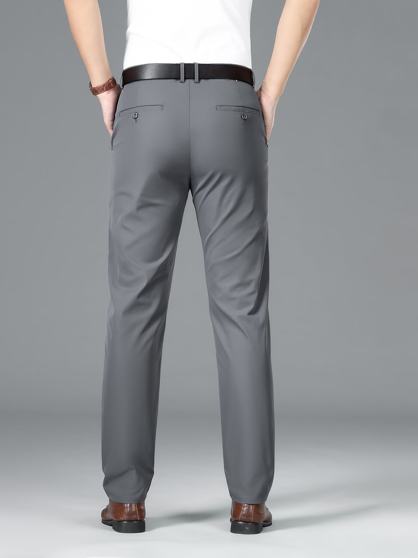 Men'S Business Casual Straight-Leg Pants for Summer