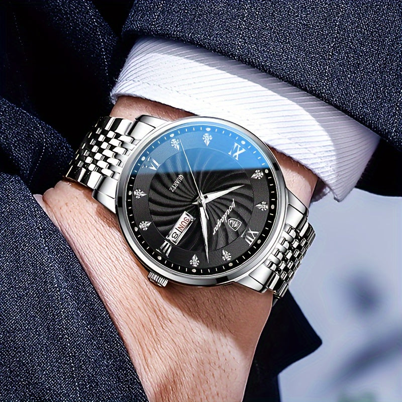 Men's Casual Business Date Luminous Quartz Watch