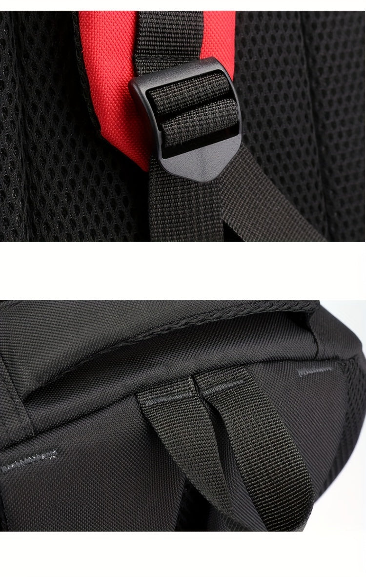 Durable Oxford Fabric Backpack - Spacious, Breathable, Adjustable Strap, Laptop Compartment, Ideal for Hiking, Camping, Travel, School & Work - High 46cm, Long 32cm, Thick 19cm, School Backpack | Adjustable Strap Backpack | D