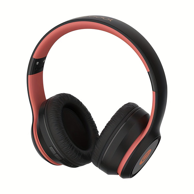 ASUS over-ear wireless headphones with microphone, foldable, long battery life, includes 3.5mm audio cable for PC connection, wireless compatibility with Android and iOS.