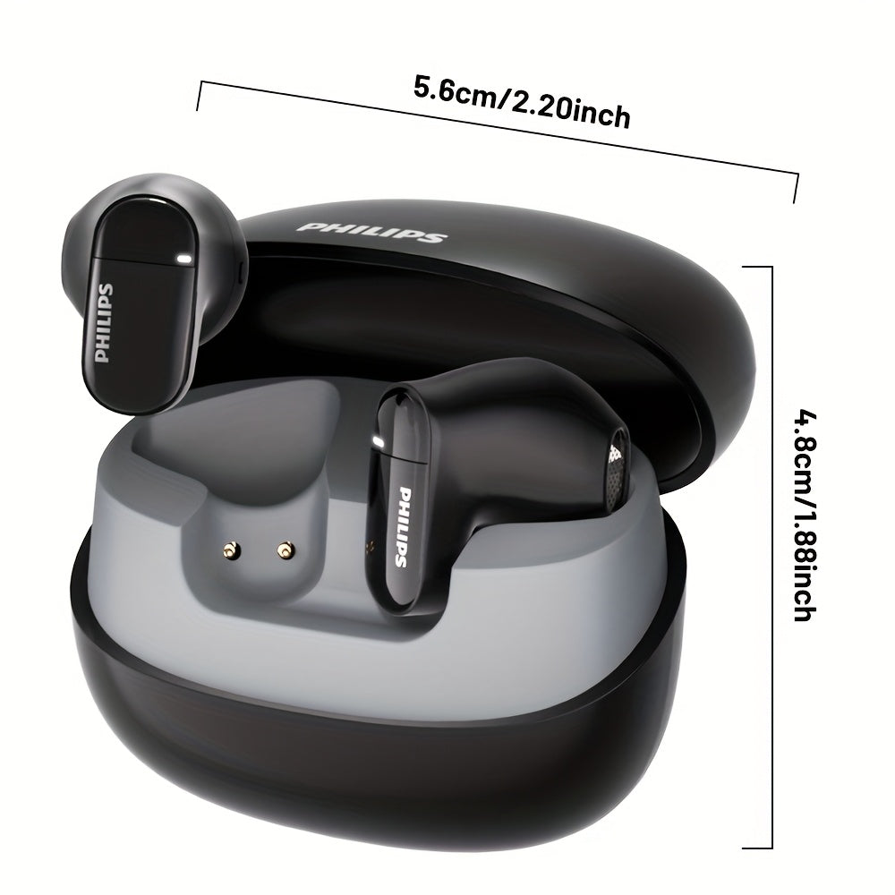 PHILIPS True Wireless Earphones Earbuds - Comfortable for iPhone/ Android, Built-in Microphone Sweat Wireless Headset, Wireless Headphones TAT2169