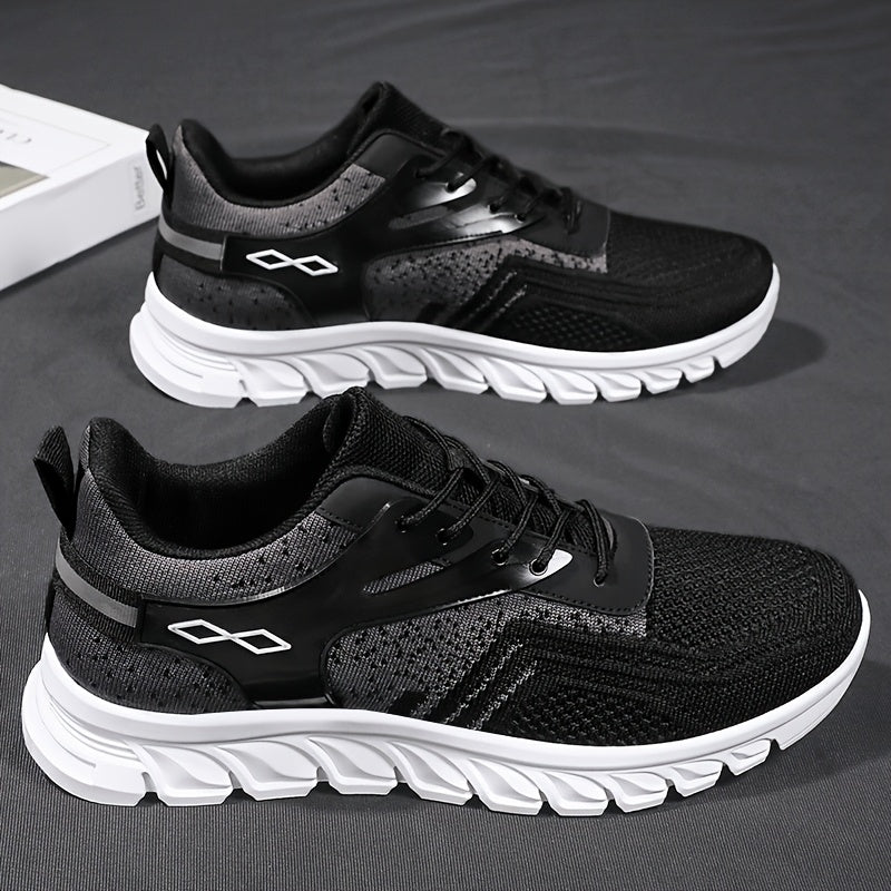 Men's Spring Collection Athletic Footwear - Breathable Mesh, Lace-Up, Fashionable for Outdoor Activities & Daily Use