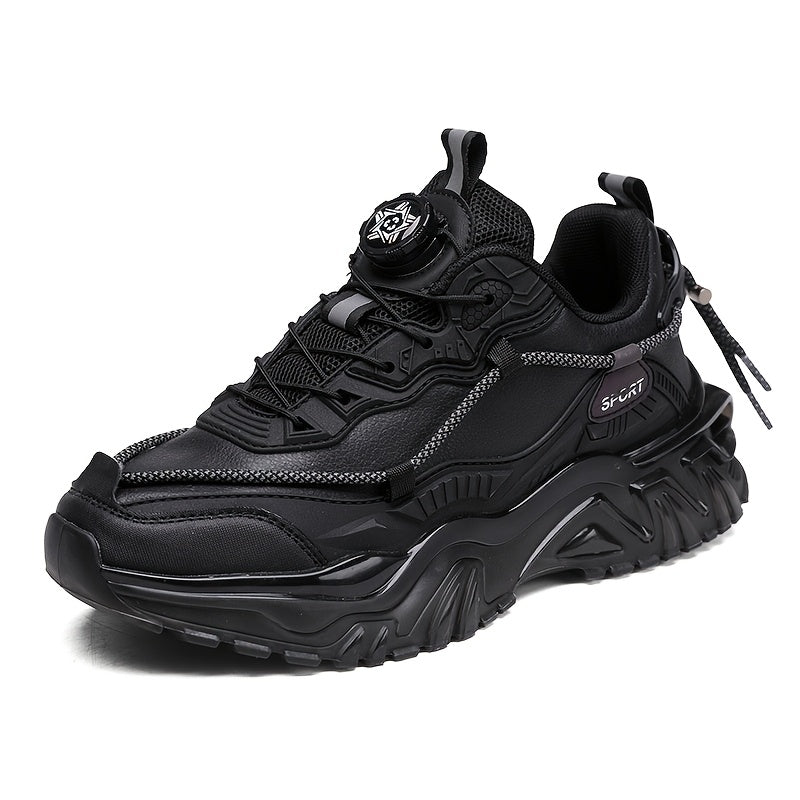 Men'S Preppy Sports Sneakers - All-Season Casual Lace-Up Shoes with Faux Upper, Fabric Inner & PVC Sole - Round Toe Low Top for Daily Wear
