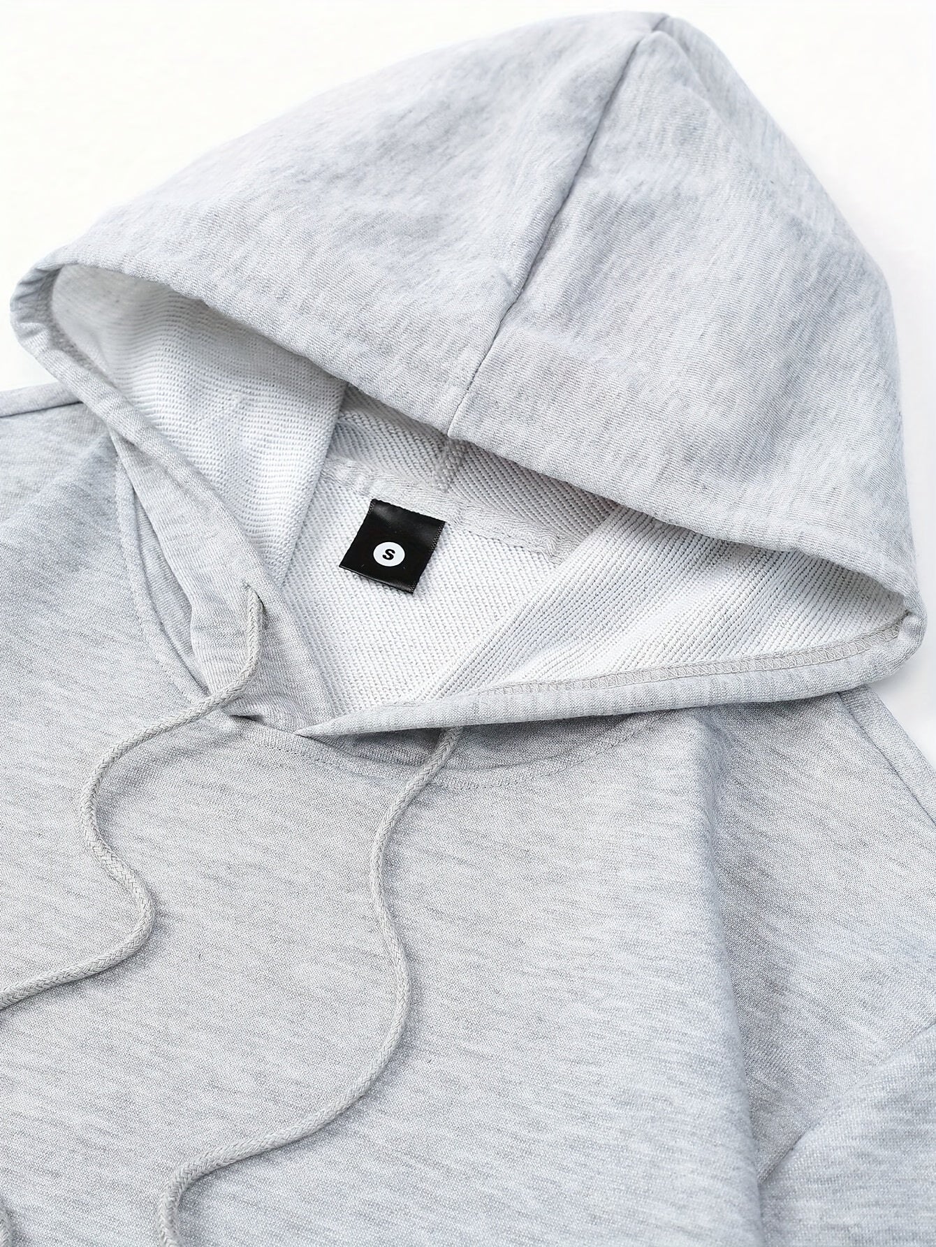 Men's Long Sleeve Hooded Sweatshirt + Threaded Sweatpants Set Spring and Autumn Solid Color Pullover Regular Long Sleeve T-shirt and Pants Belt Drawstring Casual Sports Trousers Two-piece Set