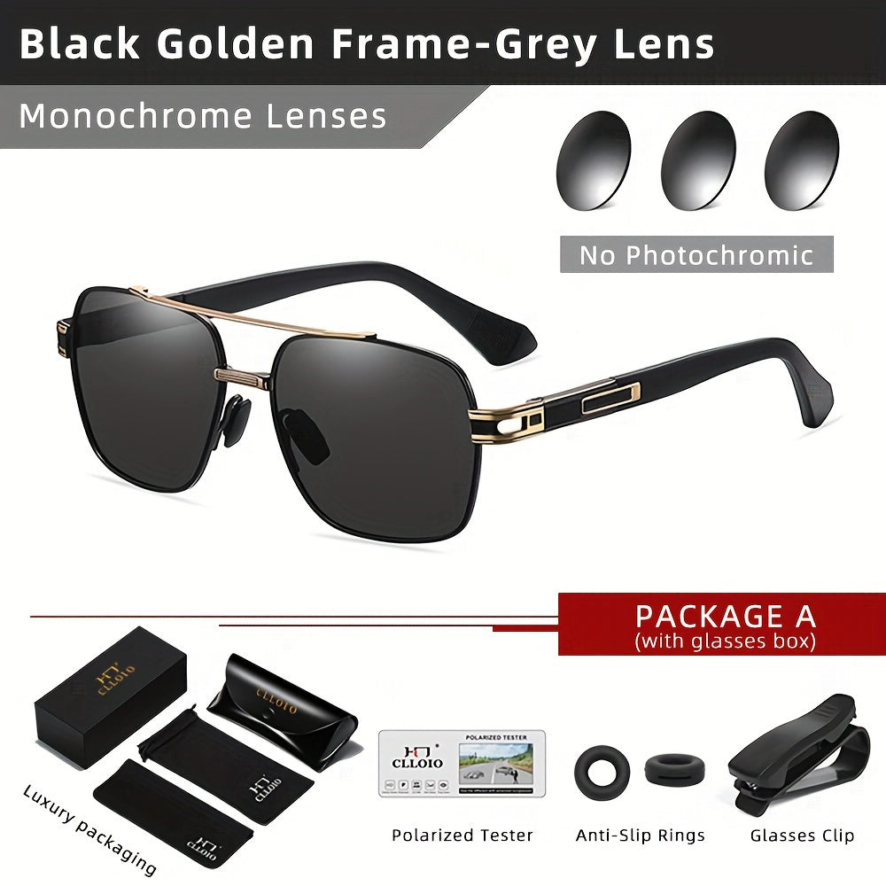 CLLOIO Top Quality Photochromic Men Women Polarized Driving Chameleon Anti-glare Sport UV400