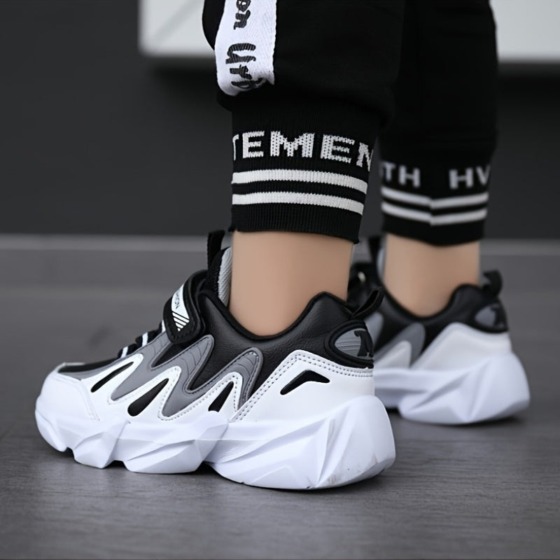2025 New Boys' Sneakers - Breathable Quick-Dry Synthetic, Durable Low-Top Lace-Up Shoes with Closure, Stylish Striped Design for Outdoor, Running & Casual Wear, All-Season Comfort, Shoes for Girls, Running Footwear, Modern Sn