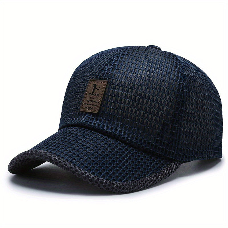 Breathable Mesh Baseball Cap for Men & Women - Adjustable Snapback, Large Eyelet Design for Sun & Fish Protection, Ideal for Outdoor Activities, Casual Wear Cap|Breathable Mesh Cap|Wide Brim Ha