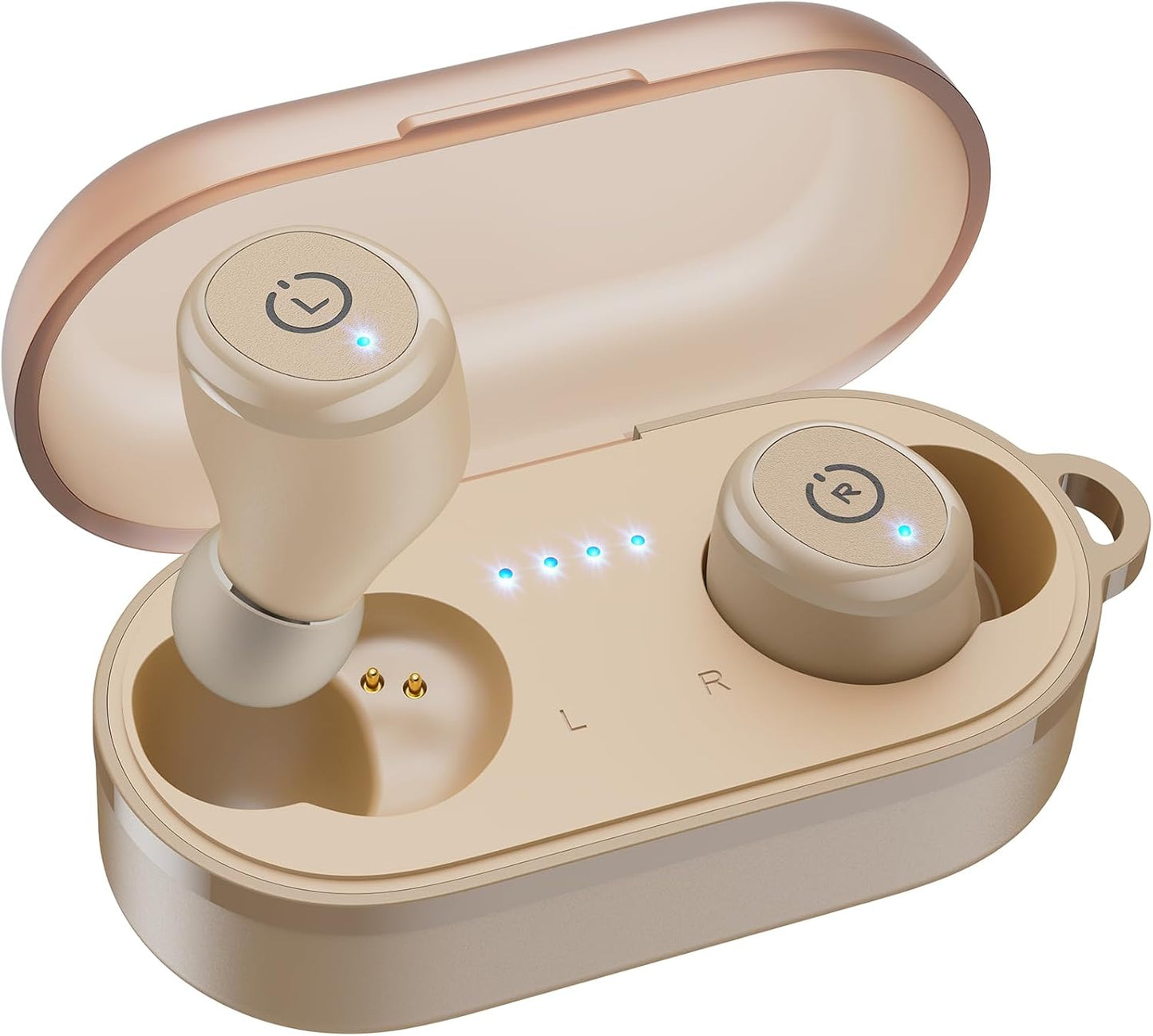 TOZO T10 (Classic Edition) Bluetooth 5.3 Wireless Earbuds with Wireless Charging Case IPX8 Waterproof Stereo Headphones in Ear Built in Mic Headset Premium Sound with Deep Bass, 32 Preset Eqs via APP