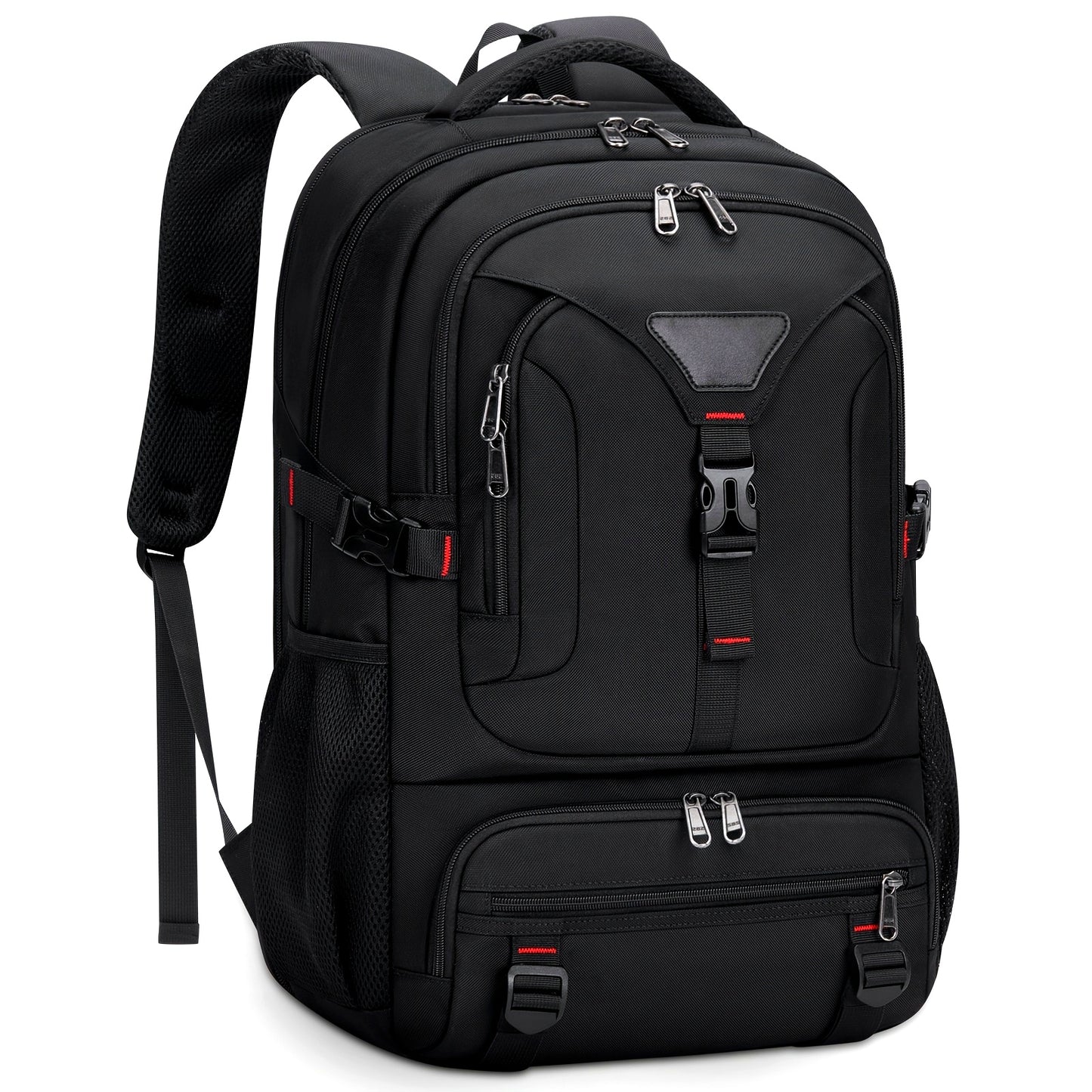 NUBILY 17.3-Inch Men'S Laptop Backpack, 50L Travel Pack, Large Work Backpack for School, College, Business - Non-Food Contact, Black Oxford Fabric with Mesh Windows, Zipper Closure, TSA-Compliant, College Backpack | Sleek Bac